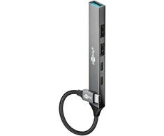 Goobay Slim 5 prievadų USB šakotuvas, USB-C į USB-C/USB-A, 5 Gbit/s | 74460