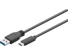 Goobay Sync &amp; Charge Super Speed USB-C į USB A 3.0 įkrovimo kabelis, 0,15 m, 0,15 m, USB A, USB C, USB 3.2 Gen 1 (3.1 Gen 1), 5 Gbit/s, Juoda