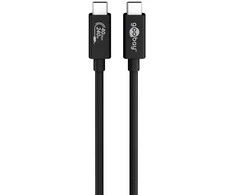 Goobay Sync &amp; Charge USB-C kabelis, USB4 Gen 3x2, 240 W, 0,7 m, 0,7 m, USB C, USB C, USB4 Gen 3x2, 40 Gbit/s, Juoda