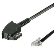 Goobay GOOBAY 10x TAE-F prijungimo kabelis 3 metrai Juoda TAE-F jungtis prie RJ11 / RJ14 jungties 6P4C įrenginiams su SIEMENS/TELEKOM PIN kodu - 50236