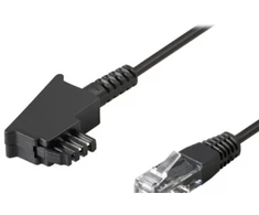 Goobay TAE-F kabelis DSL/VDSL, 15 m, TAE (F), RJ-45, juodas, vyriškas, vyriškas