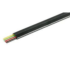 Goobay Telefono plokščiasis kabelis 4 gyslų, 100 m ritė, AWG 28, CCA, 100 m, juodas, plokščias, polivinilchloridas (PVC), 1 vnt., ritė