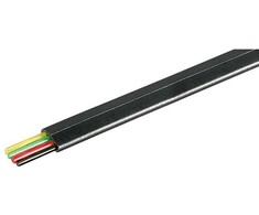 Goobay Telefono plokščiasis kabelis 4 gyslų, 100 m ritė, AWG 28, CCA, 100 m, juodas, plokščias, polivinilchloridas (PVC), 1 vnt., ritė