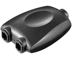 Goobay Toslink 1-to-2 digital/audio splitter, juodas, juodas - Toslink female > 2 Toslink female