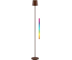 Goobay Belaidė LED grindų lempa, dydis XL, 122 cm, RGBW, vario spalvos
