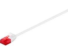 Goobay CAT 6 U/UTP Plonas LAN Patchcord kabelis, Baltas 1 m
