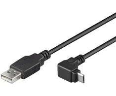 Goobay Kabelis USB A kištukas – micro USB B kištukas kampinis 1.8m