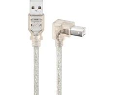 Goobay USB-A – USB-B USB laidas, 0,5 m skaidrus (JAB-758947)