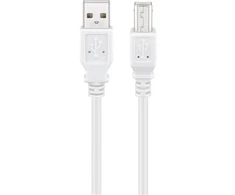 Goobay USB-A – USB-B USB kabelis 1 m baltas (JAB-1521959)
