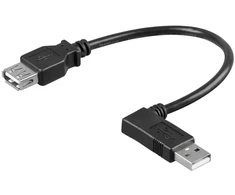 USB Goobay kabelis USB-A - USB-A 0,3 m juodas (RB95705)