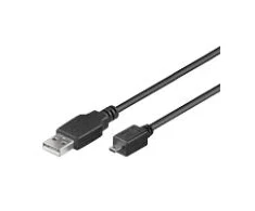 Goobay USB 2.0 Hi-Speed laidas, juodas, 1,8 m, 1,8 m, USB A, Mini-USB B, USB 2.0, 0,48 Gbit/s, juodas