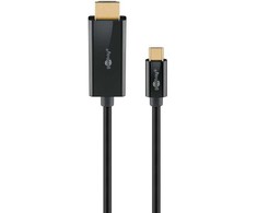 Goobay 75698, 3 m, USB Type-C, HDMI, Vyriškas, Vyriškas, Tiesus