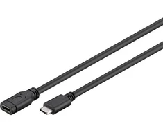 Goobay USB-C prailginimas (USB 3.1 1-oji karta), juodas, 1 m, 1 m, USB C, USB C, USB 3.2 Gen 1 (3.1 Gen 1), 5 Gbit/s, juodas