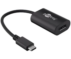 Goobay USB-C į DisplayPort. Adapteris. Juodas. 0,2 m