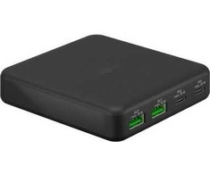 Goobay USB-C™ PD GaN daugiafunkcis stalinis įkroviklis (65 W) juodas