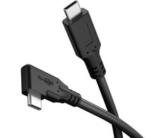 Goobay USB-C™ 90° kabelis, 2 m, juodas