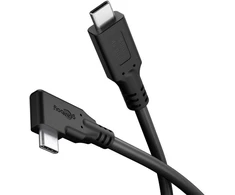 Goobay USB-C™ 90° kabelis, USB4™, 2 m, juodas
