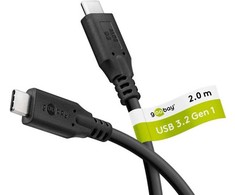 USB kabelis Goobay USB-C - USB-C 2 m Juodas (RB74728)