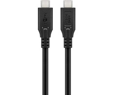 Kabelis USB Goobay USB-C - USB-C 1.5 m Juodas (RB74184)