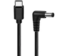 USB kabelis Goobay USB-C - DC 5,5 x 2,1 mm 1 m, juodas