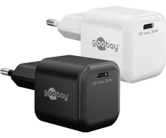 Goobay USB-C™ PD GaN Schnellladegerät Nano (30 W) baltas