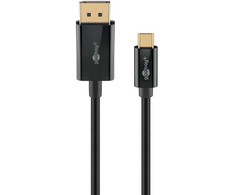 Goobay 75705, 2 m, USB C tipo, DisplayPort, kištukas, kištukas, tiesus