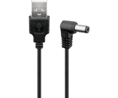 USB maitinimo laidas - DC kištukas 5,5x2,5 Goobay 1,5m