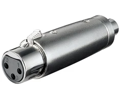 Goobay XLR adapteris, RCA lizdas į XLR lizdą - XLR lizdas (3 kontaktų) > RCA lizdas