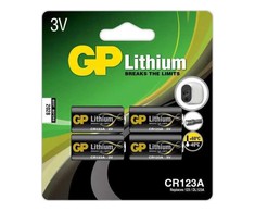 GP Baterija CR123A 4 vnt.