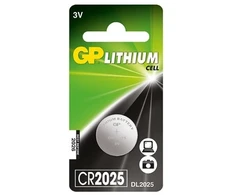 GP Battery GP baterijos ličio elementas CR2025, Vienkartinė baterija, CR2025, Litis, 3 V, 1 vnt., Nerūdijantis plienas