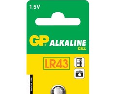 GP Battery GP Baterijos Šarminės Elementai 186, Vienkartinės baterijos, Šarminės, 1,5 V, 1 vnt., Nerūdijančio plieno, 4,2 mm