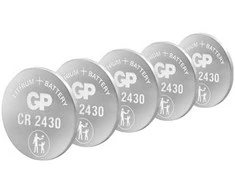 GP Battery GP baterijos ličio elementas CR2430, Vienkartinės baterijos, CR2430, Ličio, 3 V, 5 vnt., 300 mAh