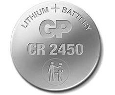 GP Battery GP Baterijos Ličio CR2450, Vienkartinės baterijos, CR2450, Ličio-mangano dioksidas (LiMnO2), 3 V, 2 vnt., Chromas