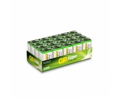 GP Battery GP Super Alkaline baterijos 1604A/6LF22, Vienkartinės baterijos, 9 V, Šarminės, 9 V, 20 vnt., Daugiaspalvės