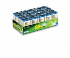 GP Baterijos „Ultra Plus Alkaline“ 1604AUP/6LF22, Vienkartinės baterijos, 9 V, Šarminės, 9 V, 20 vnt.