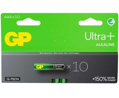 GP Ultra Plus Alkaline Baterija, Size AAA, 24AU/LR03, 1.5V, 10-pack