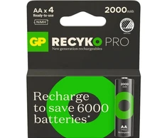 GP „Gold Peak Industries Recyko Pro AA“ NiMH baterijos, 4 vnt. pakuotėje – „Mignon“ (AA) (201243)