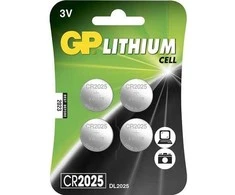 GP Ultra Plus ličio elementas CR2025, 3V (4 vnt. pakuotė)