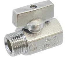 gpa Mini rutulinis vožtuvas raudonasis žalvaris 1/2" mova/niplis