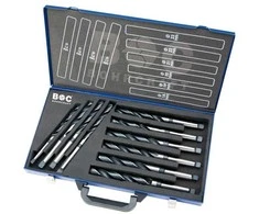Grąžtas Bohrcraft Spiralinių grąžtų rinkinys 14,0–30,0 mm kūgis DIN 345 HSS 10 dalių