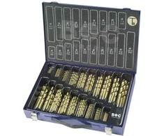 Grąžtas Bohrcraft Spiralinių grąžtų rinkinys MT170 1,0-10,0x0,5 mm DIN 338 HSS-TIN šlifuotas 170 dalių