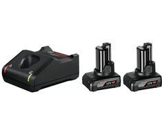 Grąžtas Bosch 1 600 A01 B20, akumuliatoriaus ir kroviklio rinkinys, Lithium-Ion (Li-Ion), 6 Ah, 12 V, Bosch, Juodas