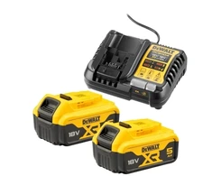 Grąžtas DeWALT DCB1104P2-QW, Baterijos ir įkroviklio rinkinys, Ličio jonų (Li-Ion), 5 Ah, 18 V, Gręžtuvas, Daugiafunkcis įrankis, Elektrinis atsuktuvas, Perforatorius, Šlifuoklis, Juoda, Geltona