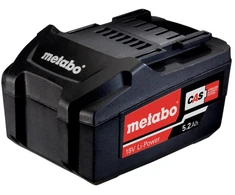 Grąžtas Metabo 625592000, Baterija, ličio, 5.2 Ah, 18 V, Metabo, Juoda