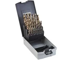 Thurmer Tools THÜRMER &amp; CO. Metalo grąžtas HSS kobalto grąžtų rinkinys 1,0–13,0 mm su 0,5 mm spyruoklinėmis svirtimis plieniniame lagaminėlyje