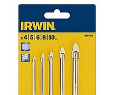 Grąžtas IRWIN STIKLO GRĄŽTŲ RINKINYS, 5 vnt. (4, 5, 6, 8, 10 mm)