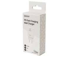 GRE8T GRS PD sieninis įkroviklis USB-C 20W baltas B2B