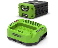 Akumuliatorius Greenworks GSK60B2; 60 V; 2,0 Ah; Li-ion + pakrovėjas