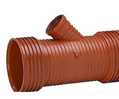 45° vamzdžio atšaka 250x160 mm - su 3 įvorėmis. Uponor Ultra PP