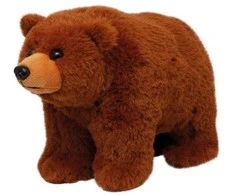 Grizzlybjørn Plysbamse 25x15 cm - All About Nature
